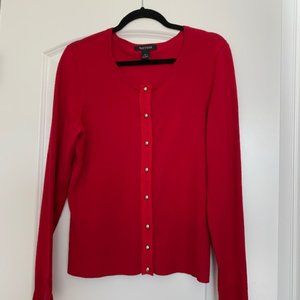 WHBM Red Cardigan Sweater